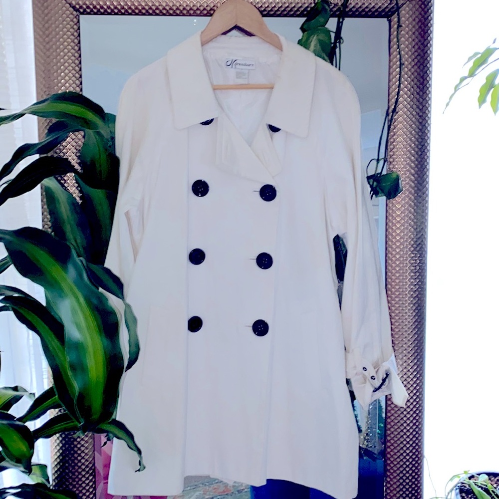 Dress Barn, white lightweight coat